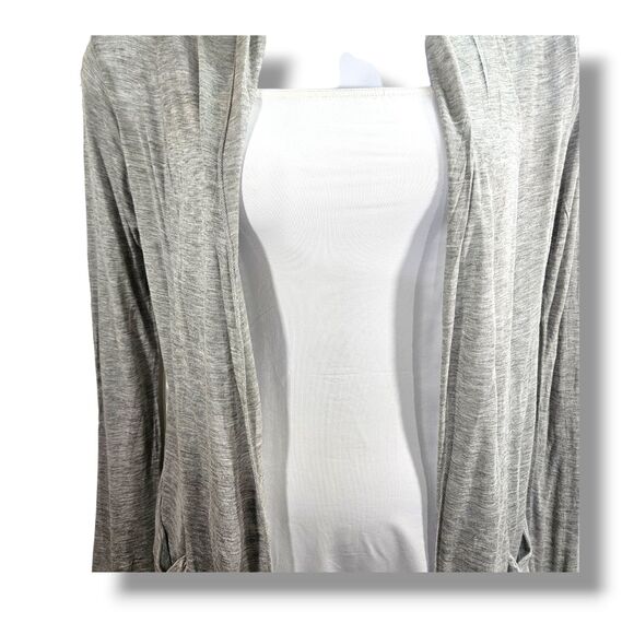 Zenana Outfitters Cardigan Large Gray Lightweight Open Front Long Sleeve - Picture 11 of 16